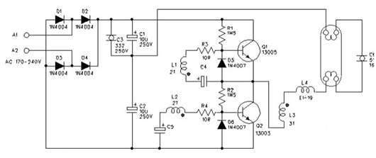 電子鎮(zhèn)流器電路